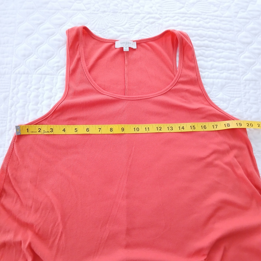 Umgee Flowy Coral Sleeveless Top - Picture 4 of 6